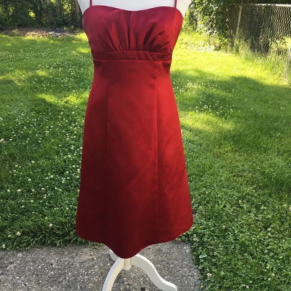 David’s Bridal Silky Red dress